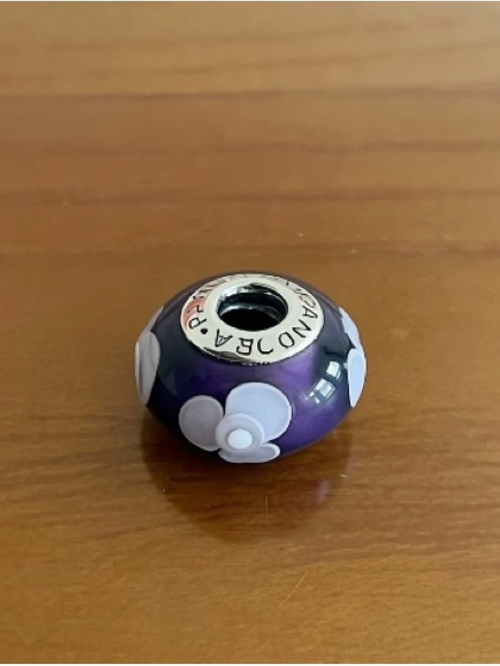 Purple Floral Glass Bead Charm - PANDORA